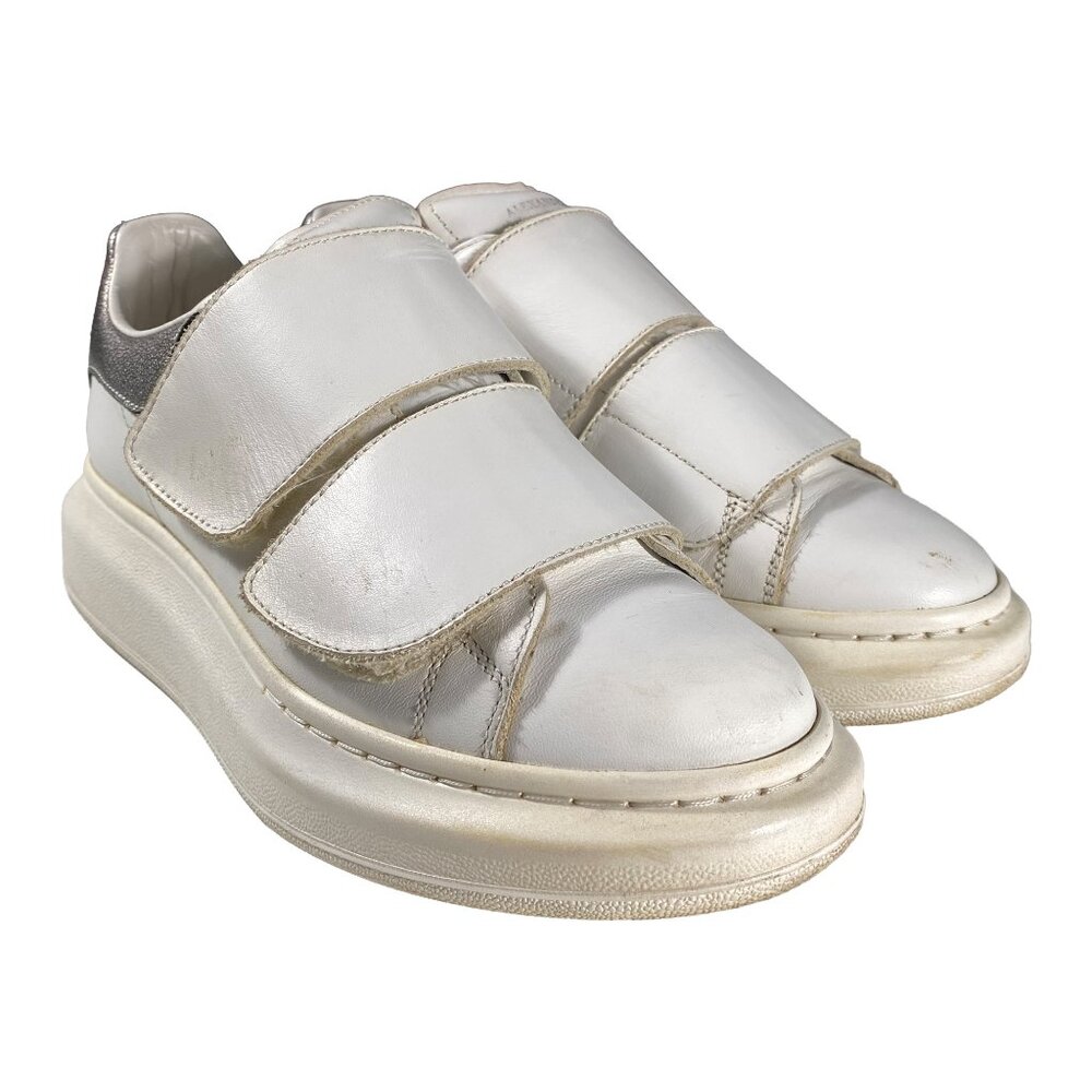 Alexander McQueen Oversized Double Strap White Leather Sneakers size EU 36 1/2 - Picture 1 of 12